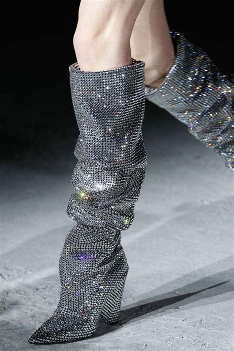 ysl sparkle boots|ysl high boots.